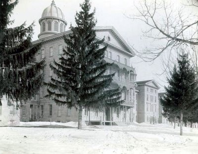 Exterior Winter view at WI State Hospital for the Insane WHS circa 1895 Bennett2